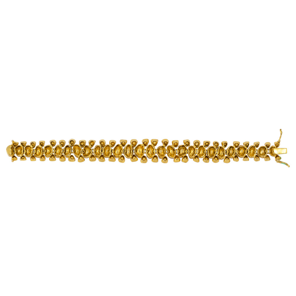 Flexible Linear Polki Bracelet in Open Setting